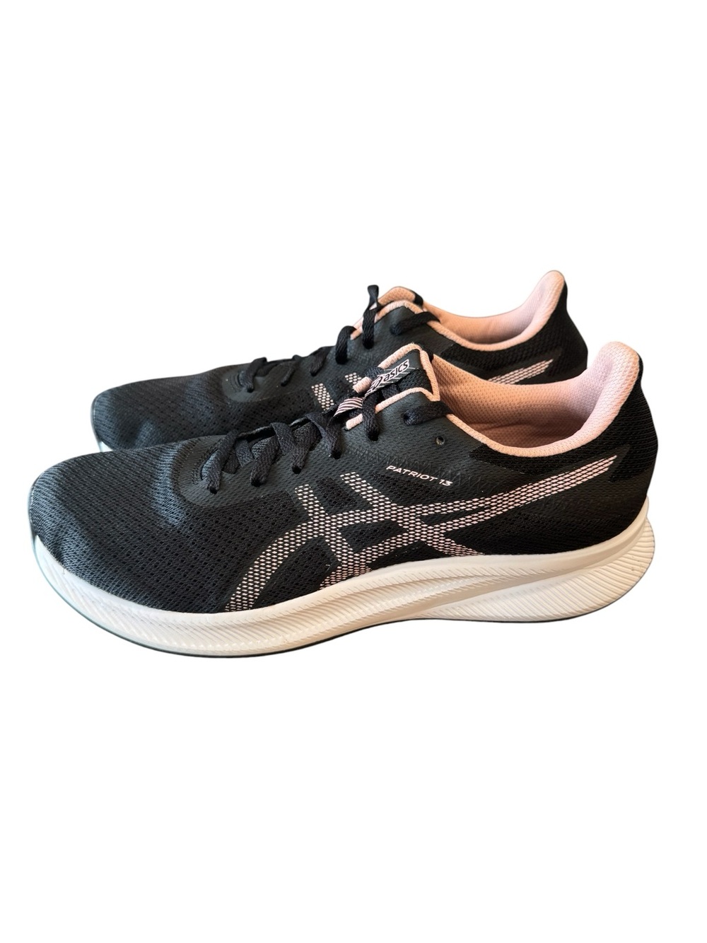 ASICS Patriot 13 Womens Size 11.5 Black Pink Running Shoes Comfort Sneakers